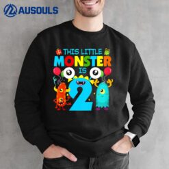 Kids 2 Year Old Gifts This Little Monster Is 2nd Birthday Boy Sweatshirt