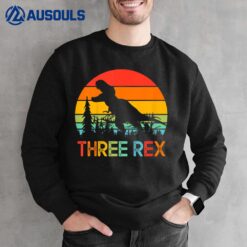 Kids 3 Years Old Gift Three Rex Third Dinosaur 3rd Birthday Boy Sweatshirt