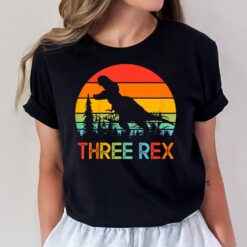 Kids 3 Years Old Gift Three Rex Third Dinosaur 3rd Birthday Boy T-Shirt