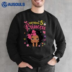 Kids 5th Birthday Princess Funny Gifts Girl Daughter 5 Year Old Sweatshirt