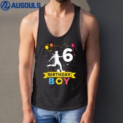 Kids 6 Year Old Birthday Boy Soccer 6th Birthday Boy Tank Top