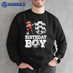 Kids 6 year old Gifts Dabbing boy Soccer Player 6th birthday Boy Sweatshirt