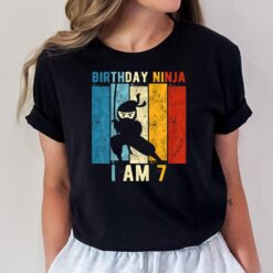 Kids 7th Birthday Ninja 7 Year Old Birthday T-Shirt