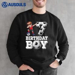 Kids 7 year old Gifts Dabbing boy Soccer Player 7th birthday Boy Sweatshirt