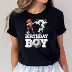Kids 7 year old Gifts Dabbing boy Soccer Player 7th birthday Boy T-Shirt
