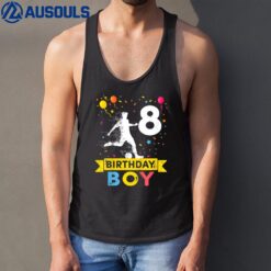 Kids 8 Year Old Birthday Boy Soccer 8th Birthday Boy Tank Top