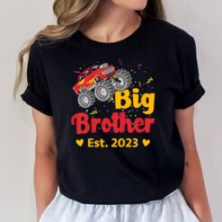 Kids Big Brother Est. 2023 Monster Truck Baby Announcement T-Shirt