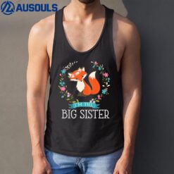 Kids Big Sister Announcement Fox Tank Top