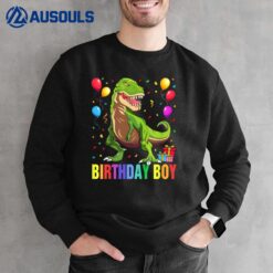 Kids Birthday Boy Dino T Rex Dinosaur Boys Matching Family Sweatshirt