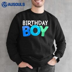 Kids Birthday Boy Toddler Birthday Crew Sweatshirt