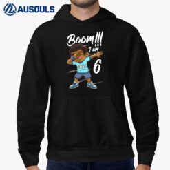 Kids Boom Im 6 Year Old Black Boy Dabbing Birthday Party 6th Bday Hoodie