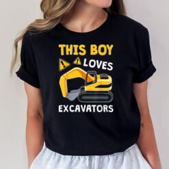 Kids Boys Toddler Diggin Excavator This Boy Loves Excavators T-Shirt