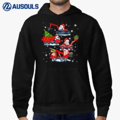 Kids Christmas Crane Truck Construction Santa Toddler Kids Boys Hoodie