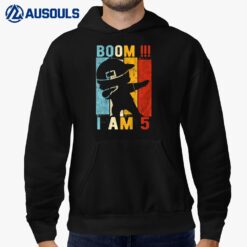 Kids Dabbing Birthday Boy 5 Year Old Hoodie