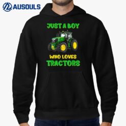 Kids Farm Lifestyle Just A Boy Who Loves Tractors Boy ns Hoodie