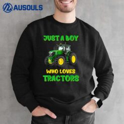 Kids Farm Lifestyle Just A Boy Who Loves Tractors Boy ns Sweatshirt