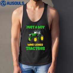 Kids Farm Lifestyle Just A Boy Who Loves Tractors Boy ns Tank Top