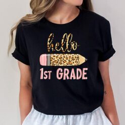 Kids First Day Of School Girls Back To School Hello 1St Grade T-Shirt