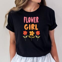 Kids Flower Girl - Cute Pretty Floral Simple Little Girls T-Shirt