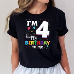 Kids Four 4yr 4th Birthday Happy Birthday Boy 4 Years Old T-Shirt