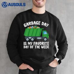 Kids Garbage Day Is My Favorite Day Boys Garbage Truck Sweatshirt