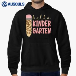 Kids Hello Kindergarten 1st Day Of Kindergarten Pencil Hoodie