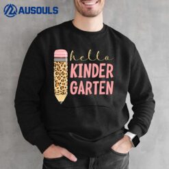 Kids Hello Kindergarten 1st Day Of Kindergarten Pencil Sweatshirt