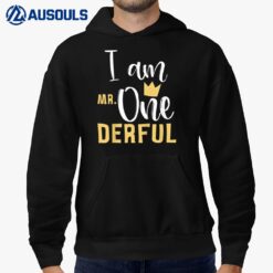 Kids I Am Mr Onederful 1st Birthday First One-Derful Baby Son Hoodie