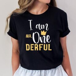 Kids I Am Mr Onederful 1st Birthday First One-Derful Baby Son T-Shirt