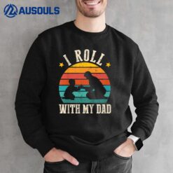 Kids I Roll With My Dad Brazilian Baby Jiu Jitsu Lover MMA Baby Sweatshirt