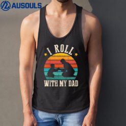 Kids I Roll With My Dad Brazilian Baby Jiu Jitsu Lover MMA Baby Tank Top