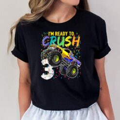 Kids I'm Ready to Crush 3 Monster Truck 3rd Birthday Boys T-Shirt