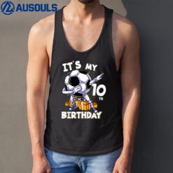 Kids Its My 10th Birthday Ten Year Old Dabbing Ball Soccer Tank Top