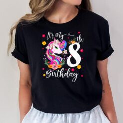 Kids It's My 8th Birthday Gift Unicorn 8 Year Old Girls T-Shirt