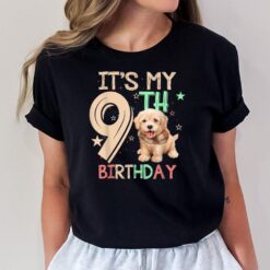 Kids It's My 9th Birthday Dog Lover Theme 9 Years Old Puppy T-Shirt