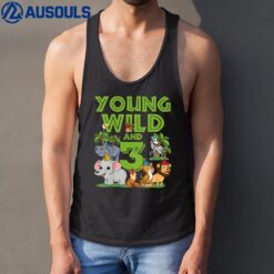 Kids I? Wild and Three 3 Birthday 3 year old birthday Tank Top