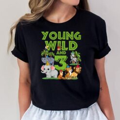 Kids I? Wild and Three 3 Birthday 3 year old birthday T-Shirt