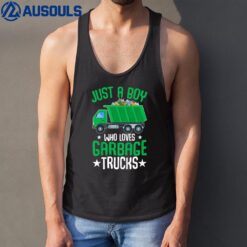 Kids Just A Boy Who Loves Garbage Trucks Tank Top