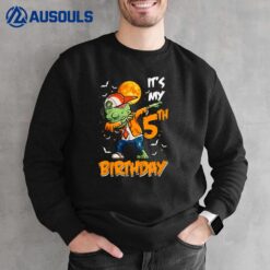 Kids Kids It's My 5th Birthday Dabbing Zombie Halloween Costume Sweatshirt