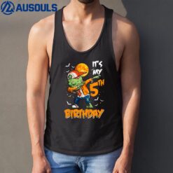 Kids Kids It's My 5th Birthday Dabbing Zombie Halloween Costume Tank Top