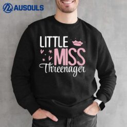 Kids Little Miss Threenager Sweatshirt