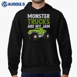 Kids Monster Trucks Are My Jam Funny Monster Truck Boy Hoodie