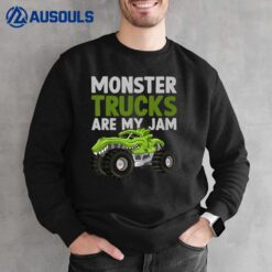 Kids Monster Trucks Are My Jam Funny Monster Truck Boy Sweatshirt