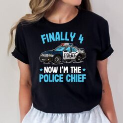 Kids Policeman 4th Birthday  4 Years Toddler Boy Police Officer T-Shirt