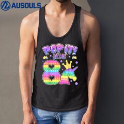 Kids Pop It 8th Birthday Girls Boys 8 Years Old Fidget Tank Top