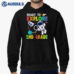 Kids Ready to Explore 2nd Grade Cute Astronaut Boys Girls Hoodie