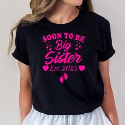Kids Soon To Be Big Sister 2023 Pregnancy Announcement T-Shirt