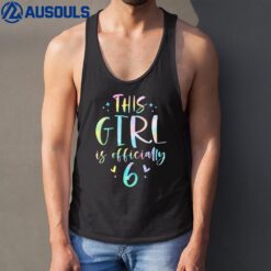 Kids This Girl Is Officially 6 Six Year Old 6th Birthday Girl Tank Top