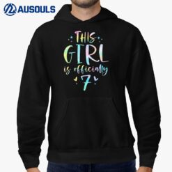 Kids This Girl Is Officially 7 Seven Year Old 7th Birthday Girl Hoodie