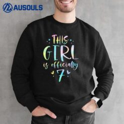 Kids This Girl Is Officially 7 Seven Year Old 7th Birthday Girl Sweatshirt